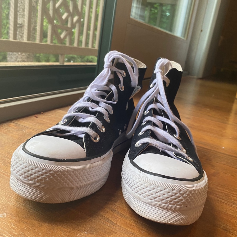 Black Platform Hightop Converse